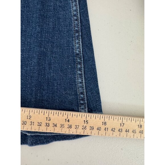 Wrangler Women's High‎ Rise Flare Jean 90s front pocket western blue sz 32x34 - Picture 7 of 10